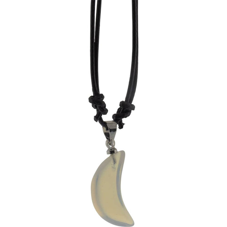 Gemstone Moon Necklace - Opalite