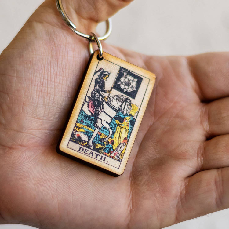 Tarot - 13 - Death Full Color Wooden Keychain