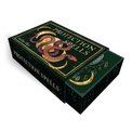 Protection Spells card deck box with snake, crescent moons, and mystical green design