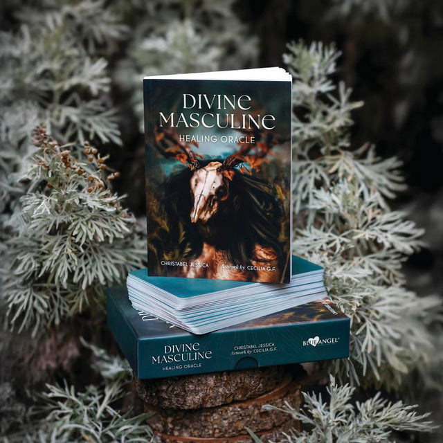 Divine Masculine Healing Oracle deck by Christabel Jessica, spiritual tarot cards for metaphysical healing