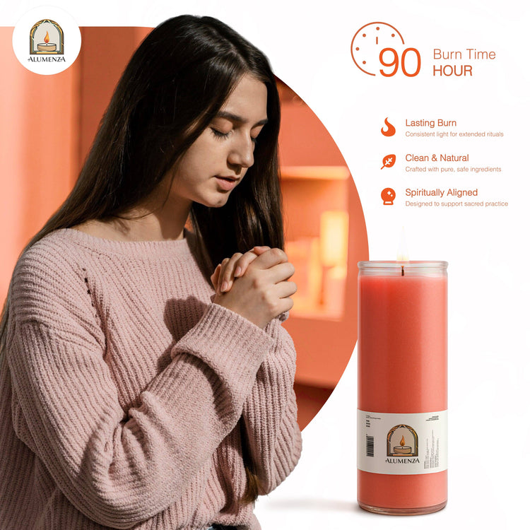 7 Day Candle | Pink | Love, Self-Worth, Emotional Softening