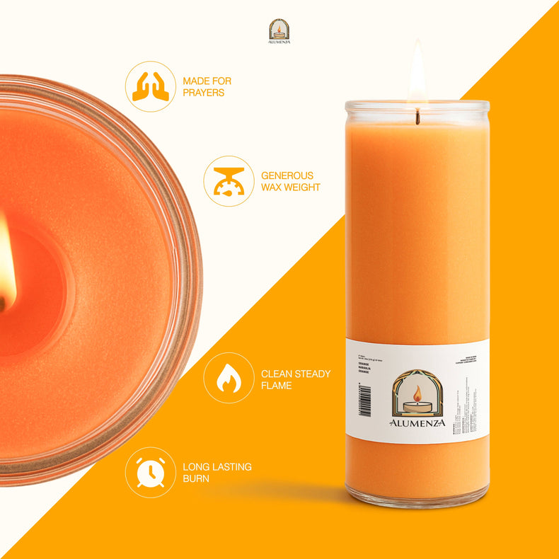 7 Day Candle | Orange | Motivation, Creativity, Momentum