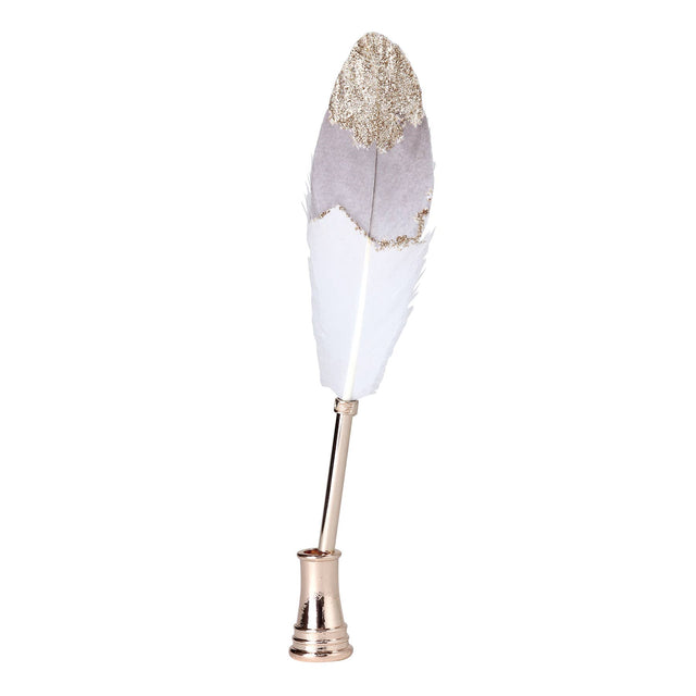 Quill Ballpoint Pen & Stand: Lavender Gold