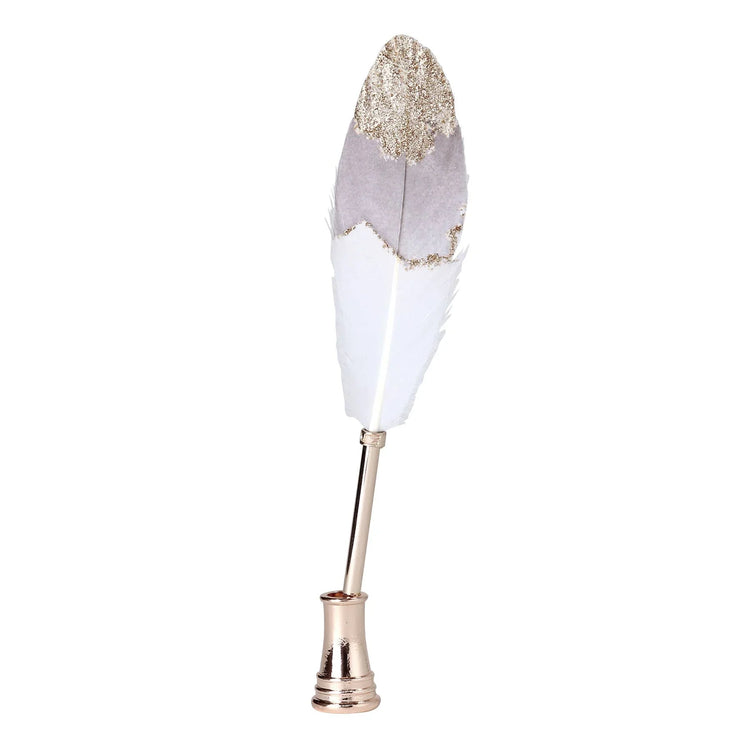 Quill Ballpoint Pen & Stand: Lavender Gold