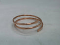 Faceted Treasure Jewelry pure copper bangle bracelet with a spiral wrap design
