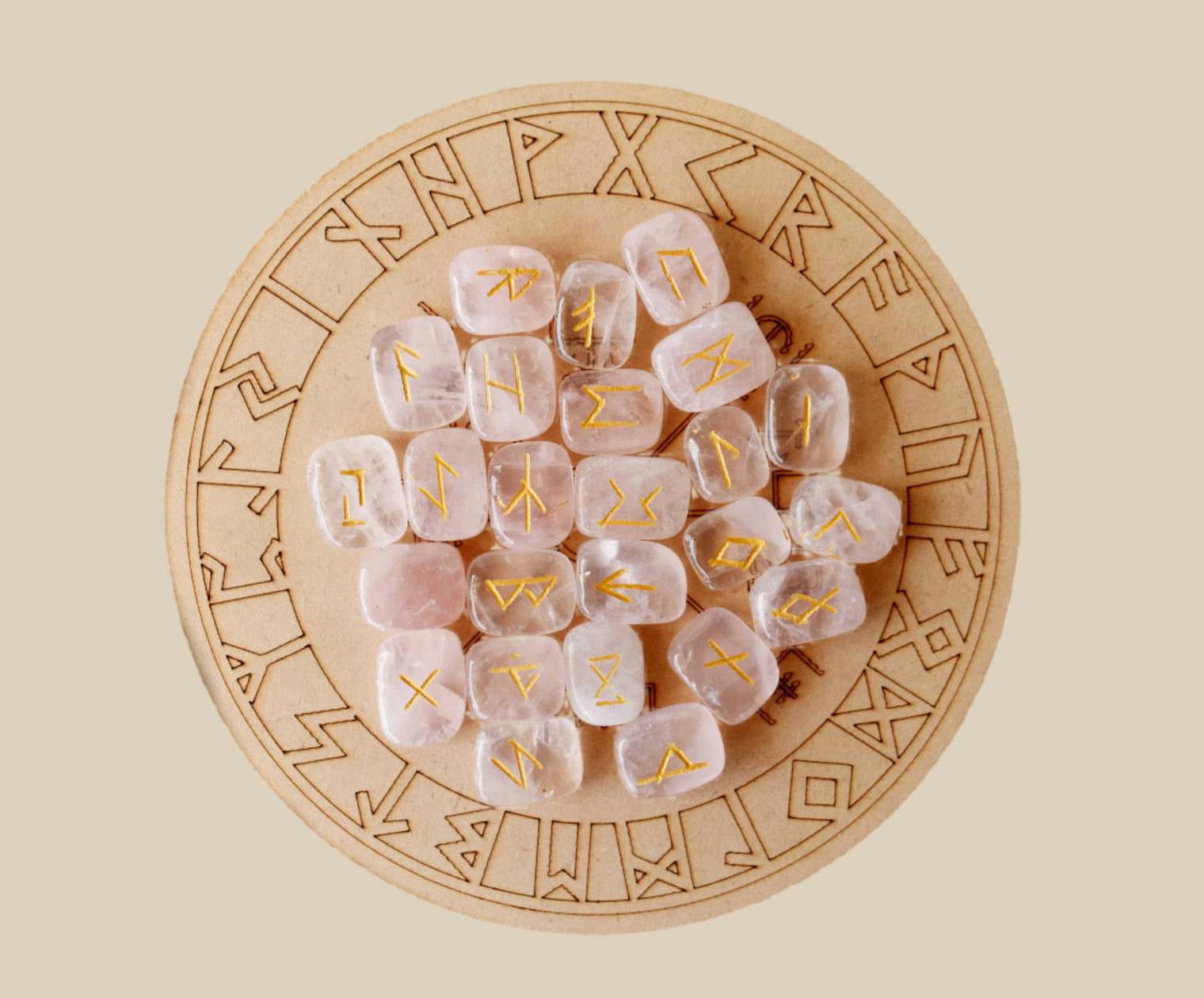 Rune Set - Rose Quartz