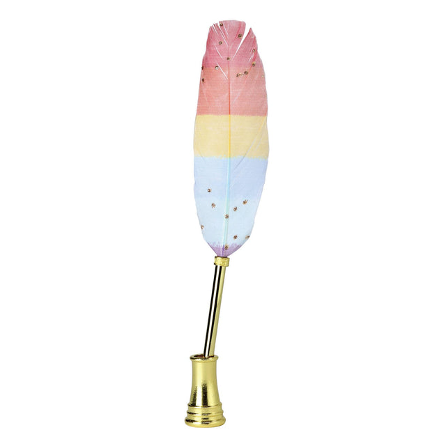 Quill Ballpoint Pen & Stand: Rainbow Sparkling