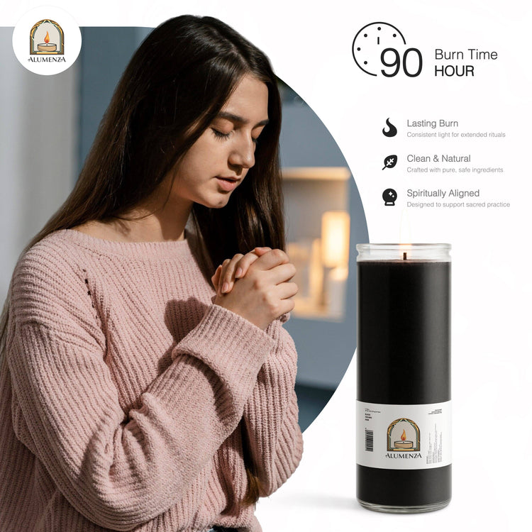 7 Day Candle | Black | Protection, Banishing, Boundary Work