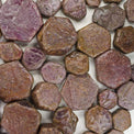 Raw ruby hexagonal crystals for crystal healing and metaphysical use