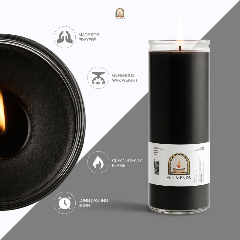 7 Day Candle | Black | Protection, Banishing, Boundary Work