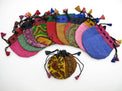 Colorful fabric drawstring pouches for crystals, tarot cards, or small spiritual items