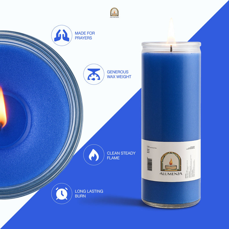 7 Day Candle | Blue | Calm, Truth, Emotional Healing