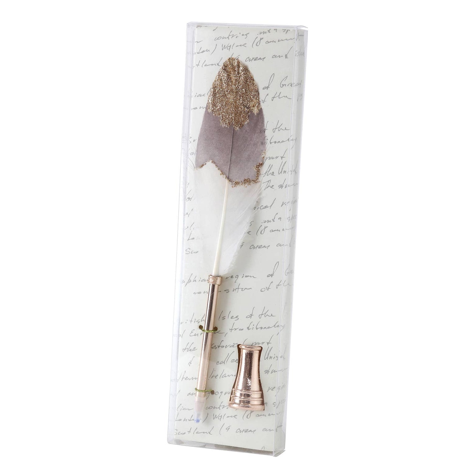 Quill Ballpoint Pen & Stand: Stripe Orange