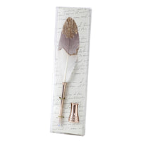 Quill Ballpoint Pen & Stand: Stripe Orange