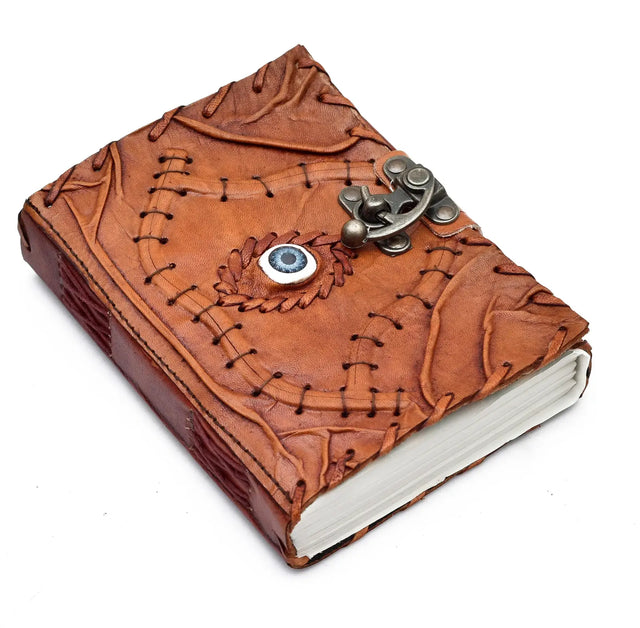 MINI Handmade Leather Journal Tan Brown Hocus Pocus 5x3 INCH
