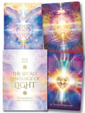 The Secret Language of Light tarot deck with angelic sword, divine feminine, and soul transmission cards