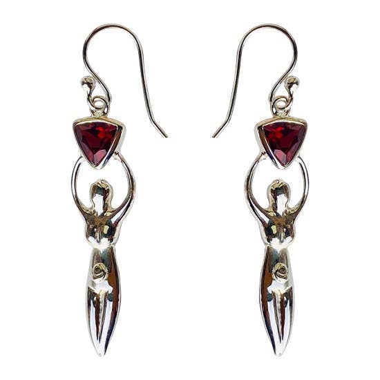 Garnet Goddess Earrings