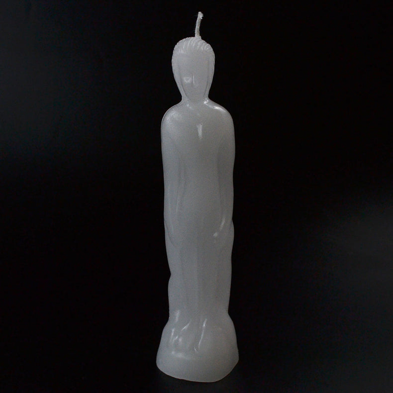 White Male Figure Candle 8"