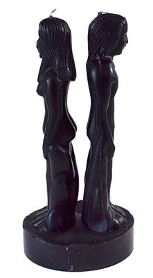 Black goddess candle statues for spiritual rituals and altar decor