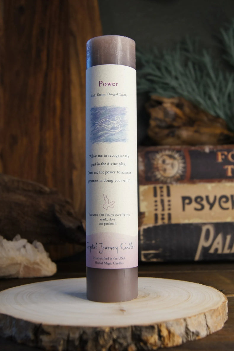 Reiki Herbal Pillar Candle - Power