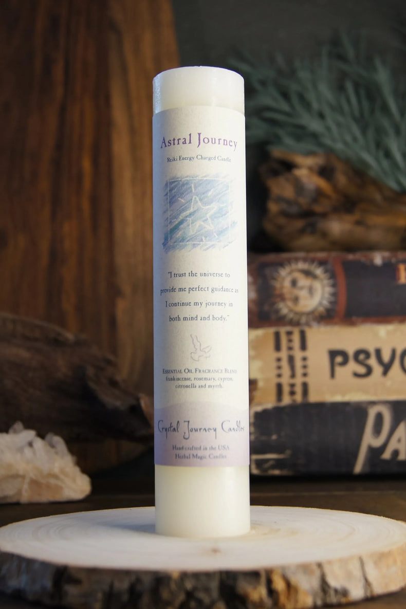 Reiki Herbal Pillar Candle Astral Journey