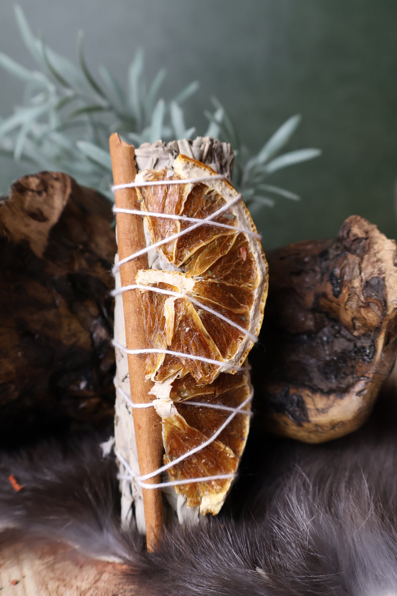 Cinnamon & Orange Sage Bundle 4" | Prosperity & Joy