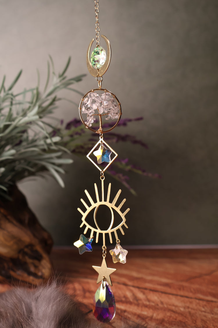 Sun Catcher | Tree of Life, Eye, & Moon