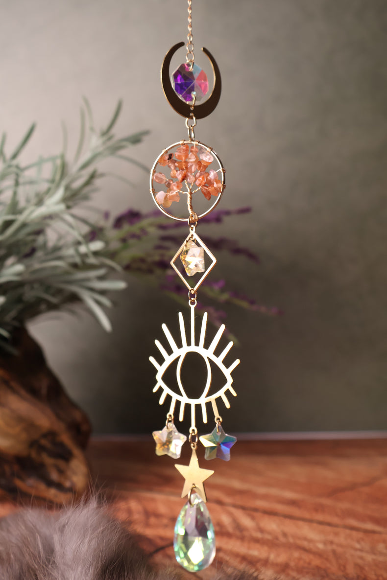 Sun Catcher | Tree of Life, Eye, & Moon