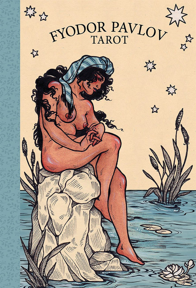 Fyodor Pavlov Tarot deck cover art featuring a woman by water with stars, ideal for spiritual seekers and tarot enthusiasts.
