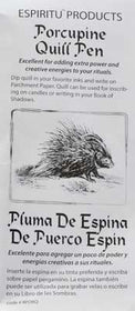 Dip pen made from a real porcupine quill