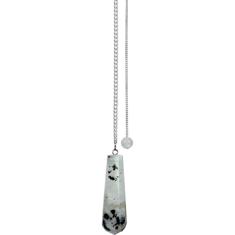 Rainbow Moonstone Pendulum Faceted Tear Drop