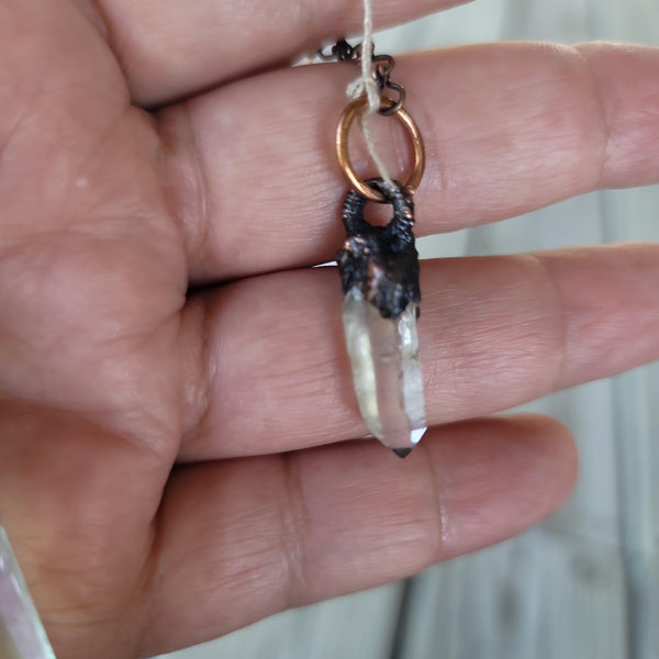 Angel Aura and Clear Quartz Pendulum - Wild Raven