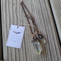 Angel Aura and Clear Quartz Pendulum - Wild Raven