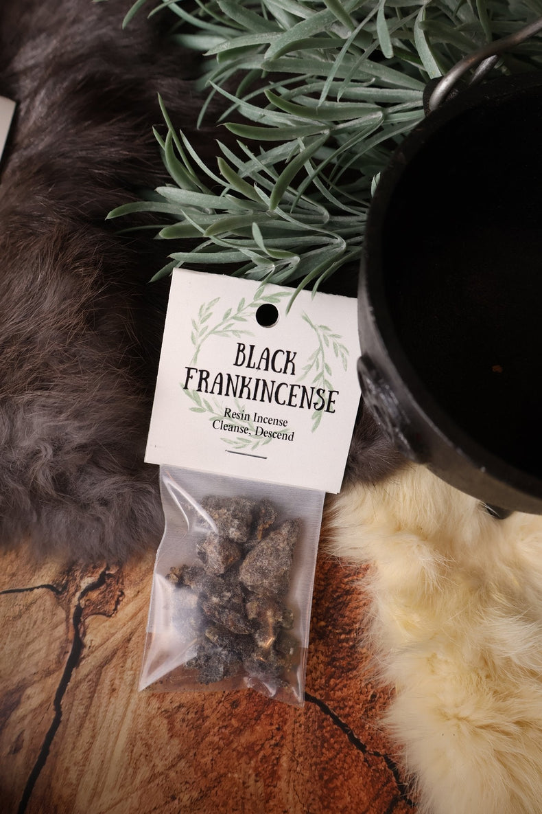 Black Frankincense resin incense, sample pack