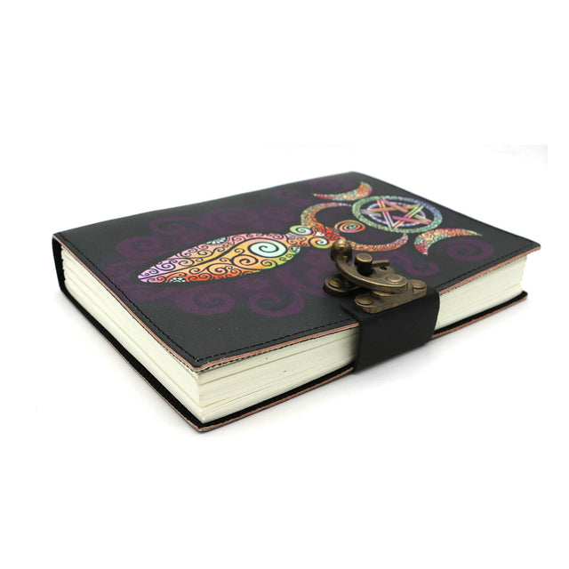 Blank Leather Journal - Celestial Goddess (6 x 8 in.)