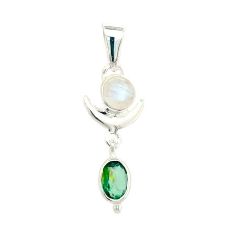 Aphrodite's Passion Pendant: Moonstone Blue Kyanite