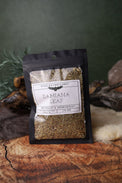 Damiana Leaf dried herb in a 1/2 oz Wild Raven's Nest bag, Sex Magic & Aphrodisiac