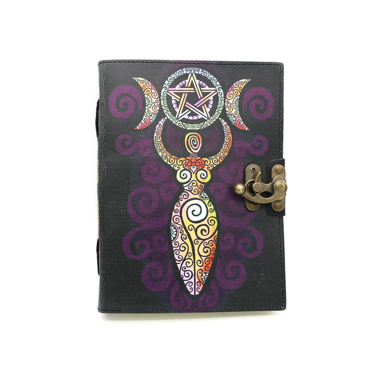 Blank Leather Journal - Celestial Goddess (6 x 8 in.)
