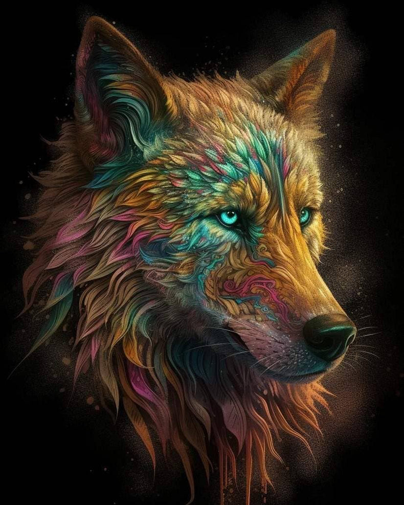 Spirit Wolf Cosmic Tapestry