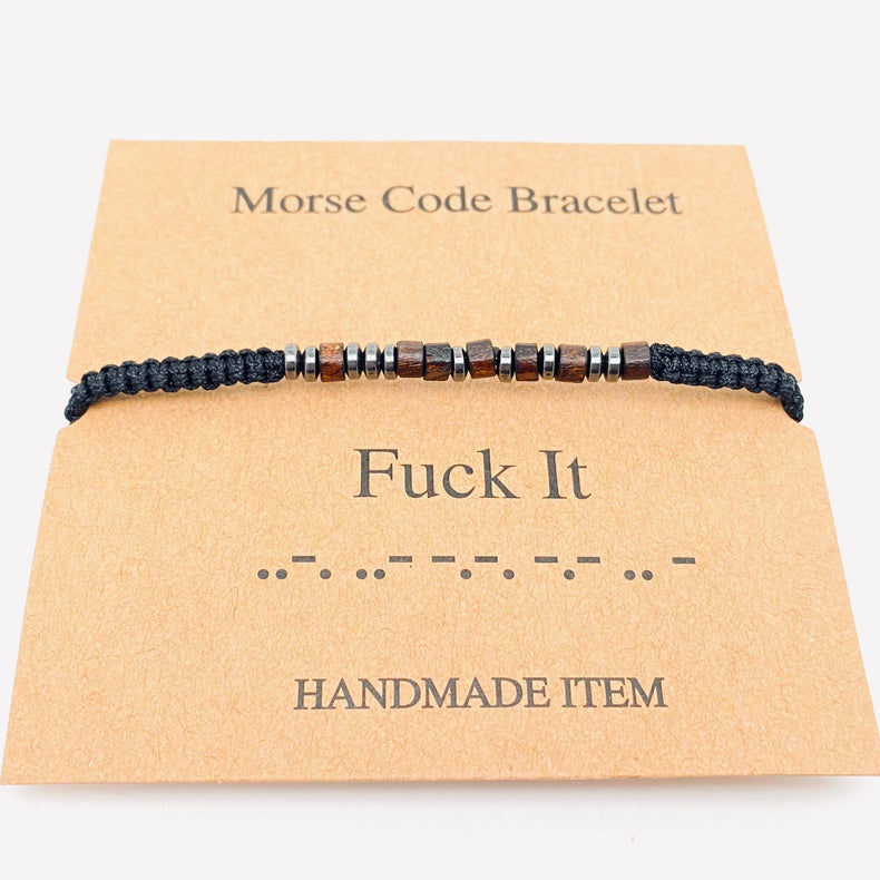 Morse Code Bracelet: Fuck It