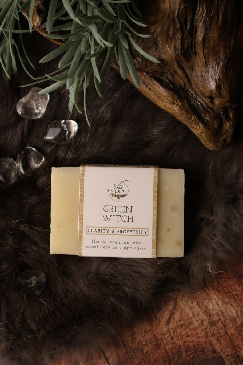 Green Witch Artisan Soap Bar | Clarity & Prosperity
