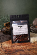 Hawthorn Berries dried herb in a 1/2 oz Wild Raven's Nest bag, Heal the Heartbreak