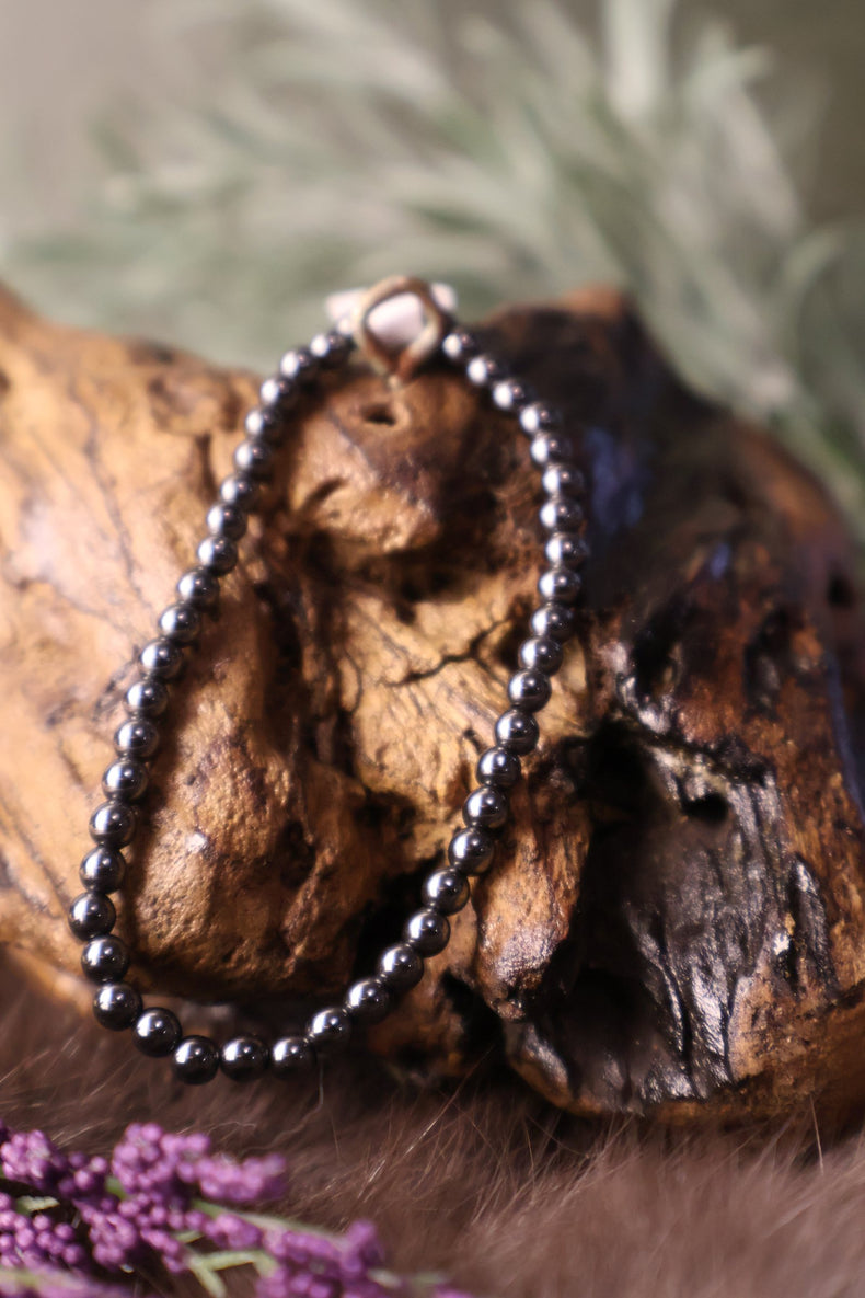 Hematite Bracelet 4MM | Weight & Focus