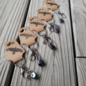 Hematite Keychain - Wild Raven