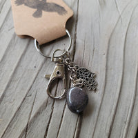 Hematite Keychain - Wild Raven