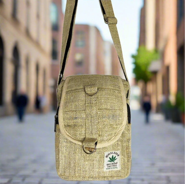 Hemp cross body bag - Wild Raven