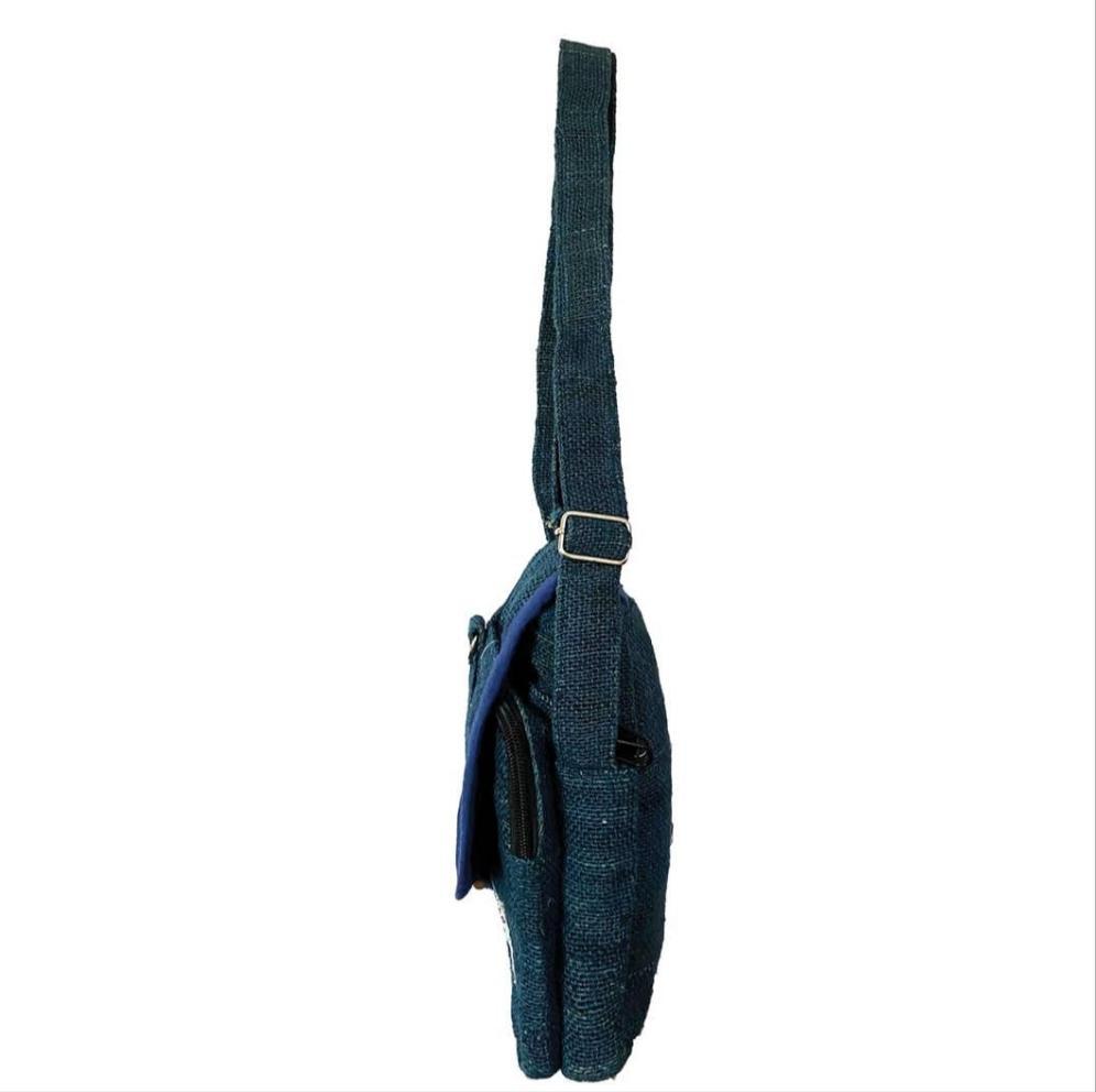 Hemp cross body bag - Wild Raven