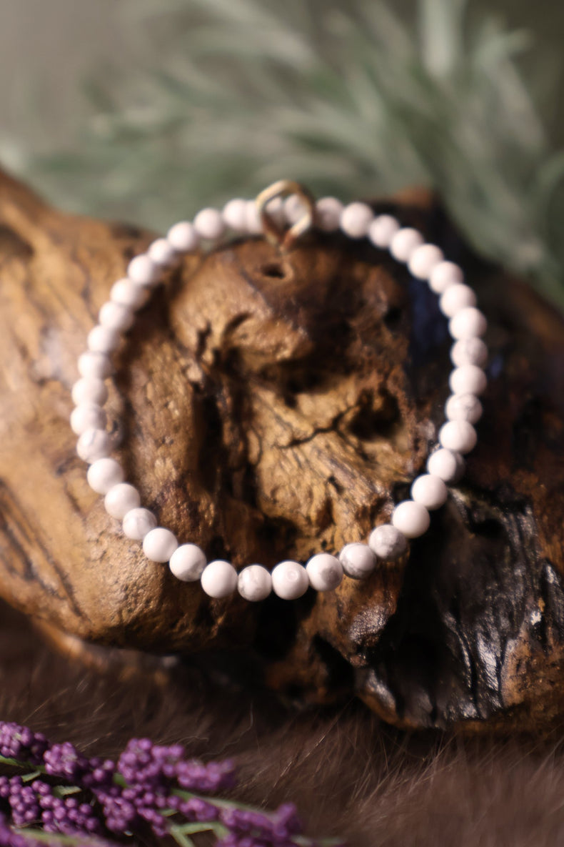 Howlite Bracelet 4MM | Quiet the Noise