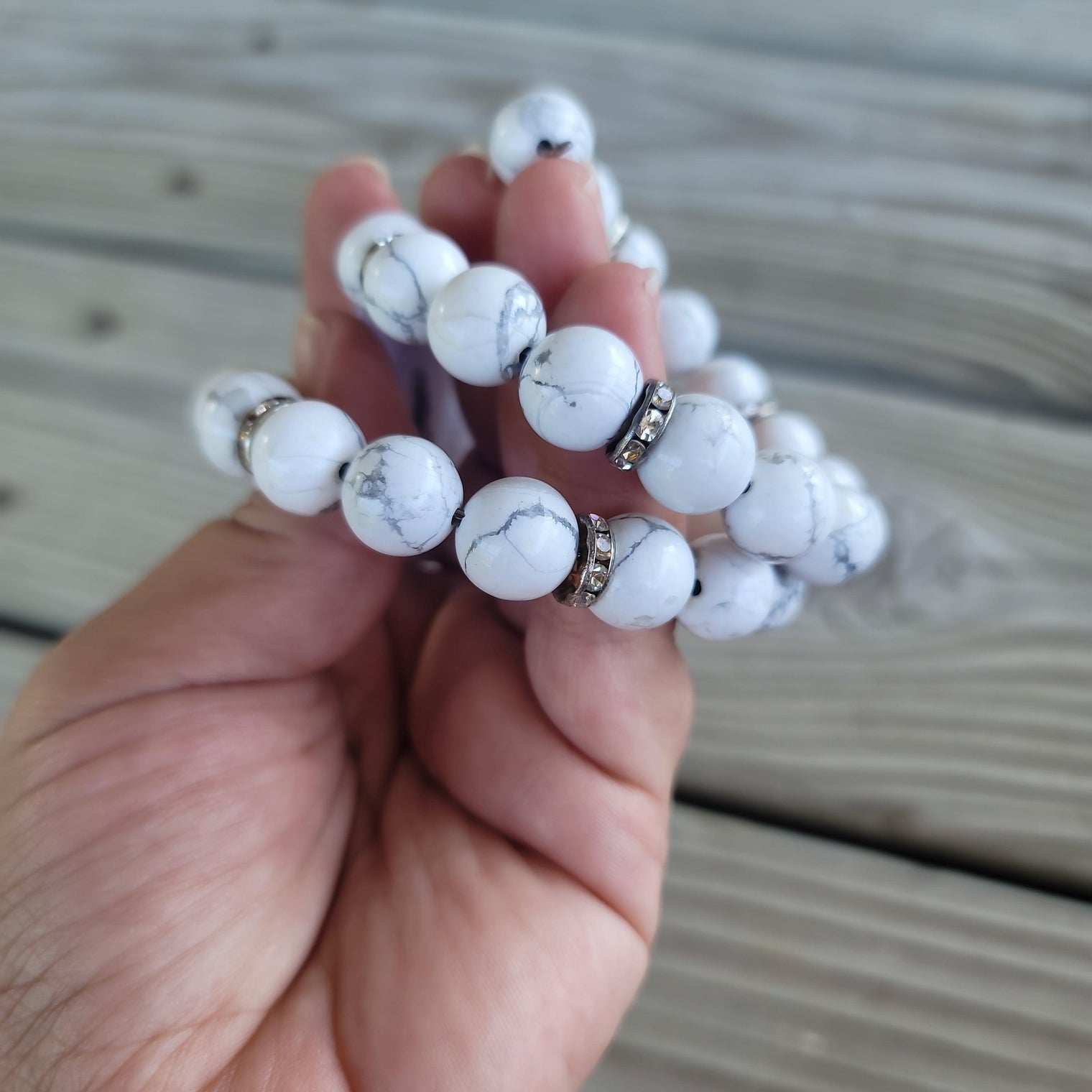 Howlite Double Wrap Bracelet - Wild Raven