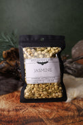 Jasmine Flowers dried herb in a 1/2 oz Wild Raven's Nest bag, Sensual Attraction